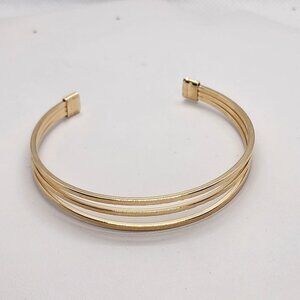 Brand New Brazilian 18k Gold Filled triple Slender Bracelet  Look oh-so-elegant